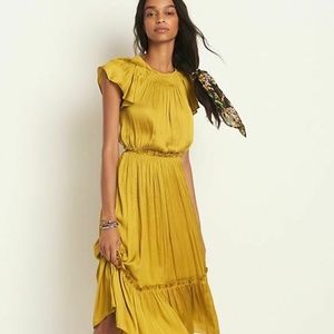 Anthropologie Flutter Sleeved Midi Dress NEW